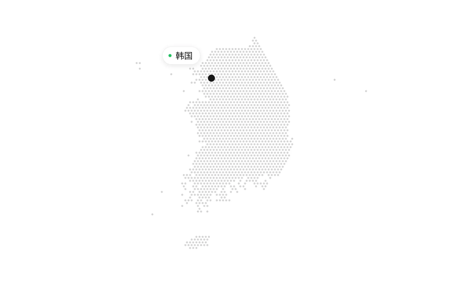 韩国地图和首尔中心节点